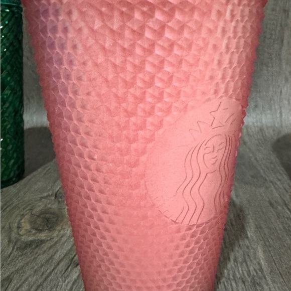 Starbucks Green Red Pink Jeweled Diamond 16oz Grande Cold Coffee 3 Tumblers - Picture 4 of 9
